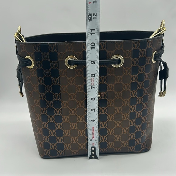 1387- VALENTINO By Mario Valentino Karl Monogram Stripes NWT - Picture 6 of 14